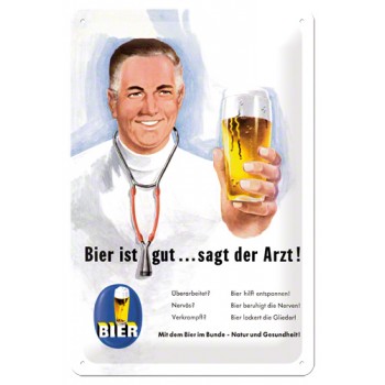 Placa metalica - Beer - Doctor - 20x30 cm Placa metalica - Beer - Doctor - 20x30 cm