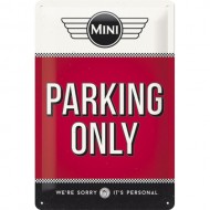 Placa metalica - Mini Cooper - Parking Only - 20x30 cm Placa metalica - Mini Cooper - Parking Only - 20x30 cm