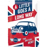 Placa metalica - Mini Cooper - The British Beat - 20x30 cm Placa metalica - Mini Cooper - The British Beat - 20x30 cm