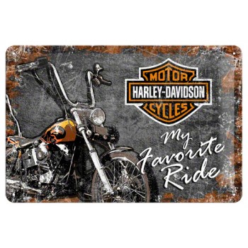 Placa metalica - Harley Davidson Favourite Ride - 20x30 cm Placa metalica - Harley Davidson Favourite Ride - 20x30 cm