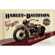Placa metalica - Harley Davidson Genuine 750 - 20x30 cm Placa metalica - Harley Davidson Genuine 750 - 20x30 cm
