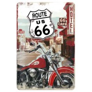 Placa metalica - Route 66 Lone Rider - 20x30 cm Placa metalica - Route 66 Lone Rider - 20x30 cm