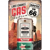 Placa metalica - Route 66 - Gas Station - 20x30 cm Placa metalica - Route 66 - Gas Station - 20x30 cm