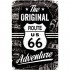 Placa metalica - Route 66 - The Original Adventure - 20x30 cm