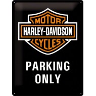 Placa metalica - Harley Davidson Parking Only - 30x40 cm Placa metalica - Harley Davidson Parking Only - 30x40 cm