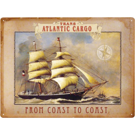 Placa metalica - Atlantic Cargo - 30x40 cm