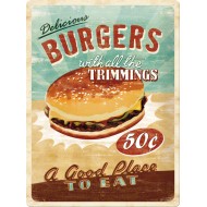 Placa metalica - Burgers - 30x40 cm Placa metalica - Burgers - 30x40 cm