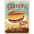 Placa metalica - Burgers - 30x40 cm