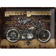 Placa metalica - Harley Davidson Brick Wall - 30x40 cm Placa metalica - Harley Davidson Brick Wall - 30x40 cm