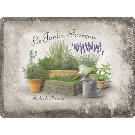 Placa metalica - Le jardin francais - 30x40 cm Placa metalica - Le jardin francais - 30x40 cm