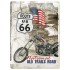Placa metalica - Route 66 Old Trails Road - 30x40 cm