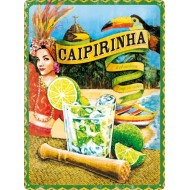 Placa metalica - Cocktail Time - Caipirinha - 30x40 cm Placa metalica - Cocktail Time - Caipirinha - 30x40 cm