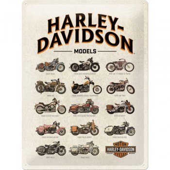 Placa metalica - Harley Davidson - Model Chart - 30x40 cm Placa metalica - Harley Davidson - Model Chart - 30x40 cm