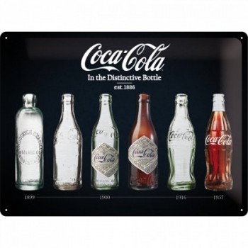 Placa metalica - Coca Cola - Evolution Black - 30x40 cm Placa metalica - Coca Cola - Evolution Black - 30x40 cm