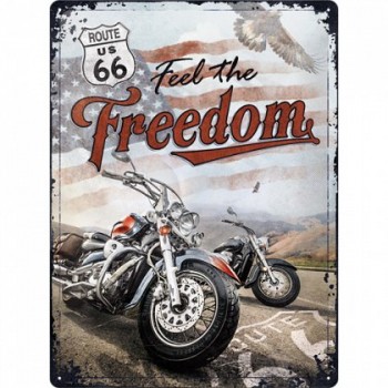 Placa metalica - Route 66 Freedom - 30x40 cm Placa metalica - Route 66 Freedom - 30x40 cm
