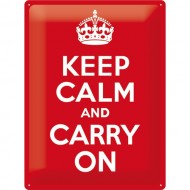 Placa metalica - Keep calm and carry on - 30x40 cm Placa metalica - Keep calm and carry on - 30x40 cm