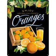 Placa metalica - Oranges - California black - 30x40 cm Placa metalica - Oranges - California black - 30x40 cm