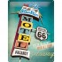 Placa metalica - Route 66 - Blue Star Motel - 30x40 cm