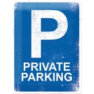 Placa metalica - Private Parking - 30x40 cm
