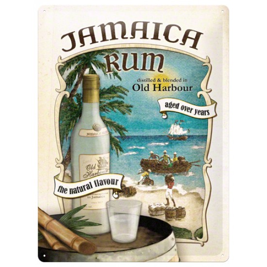 Placa metalica - Jamaica Rum - 30x40 cm