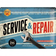 Placa metalica - Service and Repair - 30x40 cm Placa metalica - Service and Repair - 30x40 cm