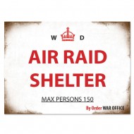 Placa metalica - Air Raid Shelter - 30x40 cm