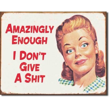 Placa metalica - Amazingly Enough - 30x40 cm