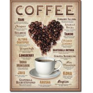Placa metalica - Heart Coffee - 30x40 cm Placa metalica - Heart Coffee - 30x40 cm
