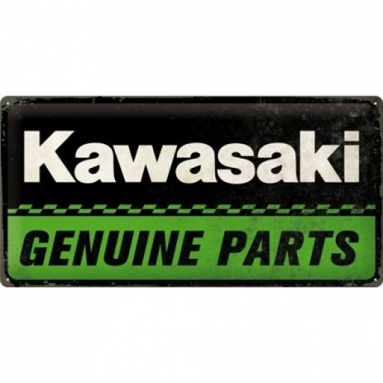 Placa metalica - Kawasaki - 25x50 cm