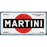Placa metalica Martini - Logo White Placa metalica Martini - Logo White