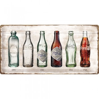 Placa metalica - Coca Cola - Evolution - 25x50 cm Placa metalica - Coca Cola - Evolution - 25x50 cm