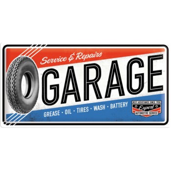 Placa metalica - Garage - Service and Repairs - 25x50 cm Placa metalica - Garage - Service and Repairs - 25x50 cm