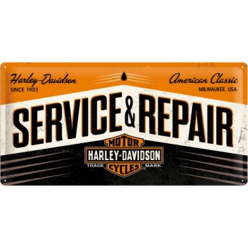 Placa metalica - Harley Davidson - Service and Repair - 25x50 cm Placa metalica - Harley Davidson - Service and Repair - 25x50 cm