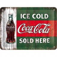 Placa metalica - Coca Cola - Ice Cold - 15x20 cm Placa metalica - Coca Cola - Ice Cold - 15x20 cm