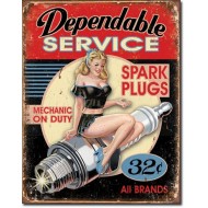 Placa metalica - Dependable Service - 30x40 cm