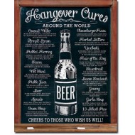 Placa metalica - Hangover Cures - 30x40 cm
