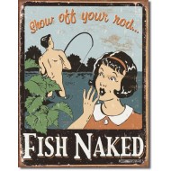 Placa metalica - Fish naked - 30x40 cm