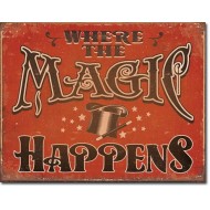 Placa metalica - Magic Happens - 30x40 cm Placa metalica - Magic Happens - 30x40 cm