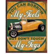 Placa metalica - My Tools - My Toys - 30x40 cm