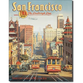 Placa metalica - San Francisco - 30x40 cm