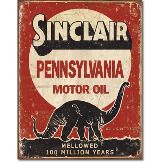 Placa metalica - Sinclair - Motor Oil - 30x40 cm