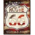 Placa metalica - Route 66 - America's Road  - 30x40 cm