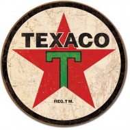 Placa metalica - Texaco - Ø30cm Placa metalica - Texaco - Ø30cm