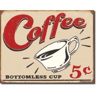 Placa metalica - Coffee 5 cents - 30x40 cm Placa metalica - Coffee 5 cents - 30x40 cm