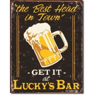 Placa metalica - Best Beer in Town - 30x40 cm