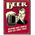 Placa metalica - Beer - Helping Ugly People - 30x40 cm
