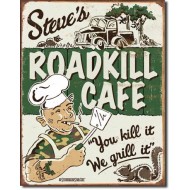 Placa metalica - Roadkill Cafe - 30x40 cm Placa metalica - Roadkill Cafe - 30x40 cm