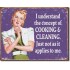 Placa metalica - Cooking and Cleaning - 30x40 cm