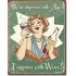 Placa metalica - Wine Improved - 30x40 cm