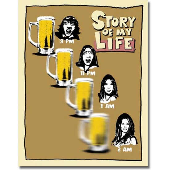 Placa metalica - Story of my Life - 30x40 cm